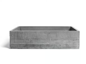 INVIVO 60 - Countertop rectangular Concrete and cement-Based materials washbasin by URBI et ORBI - view 2
